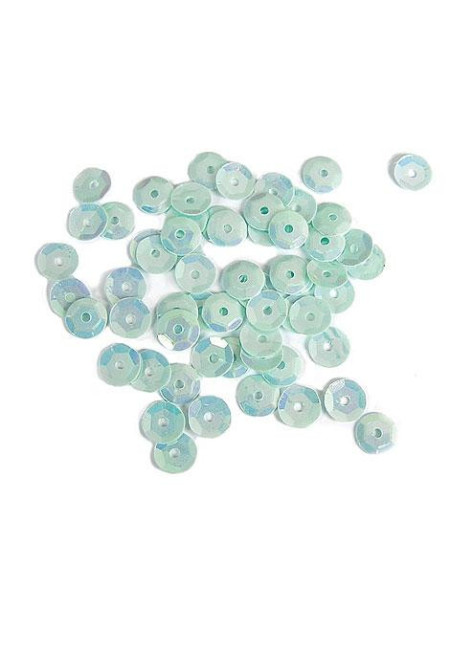 Lentejuela aurora boreale azul claro 7mm. 