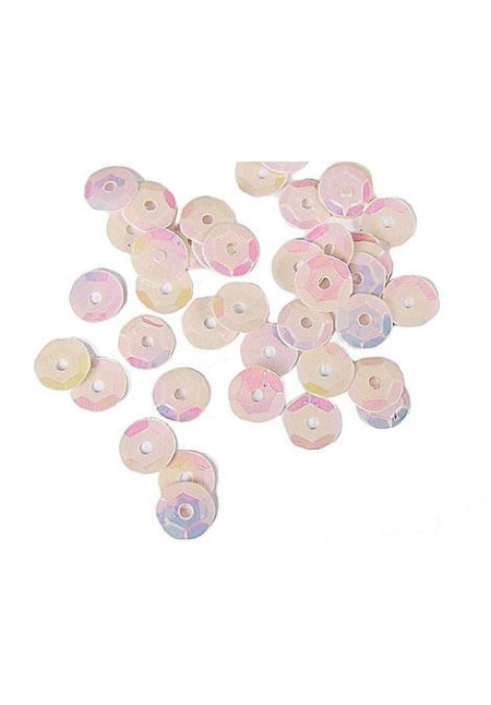 Lentejuela aurora boreale rosa claro 7mm. 