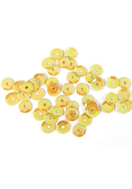 Lentejuela aurora boreale amarillo 7mm. 