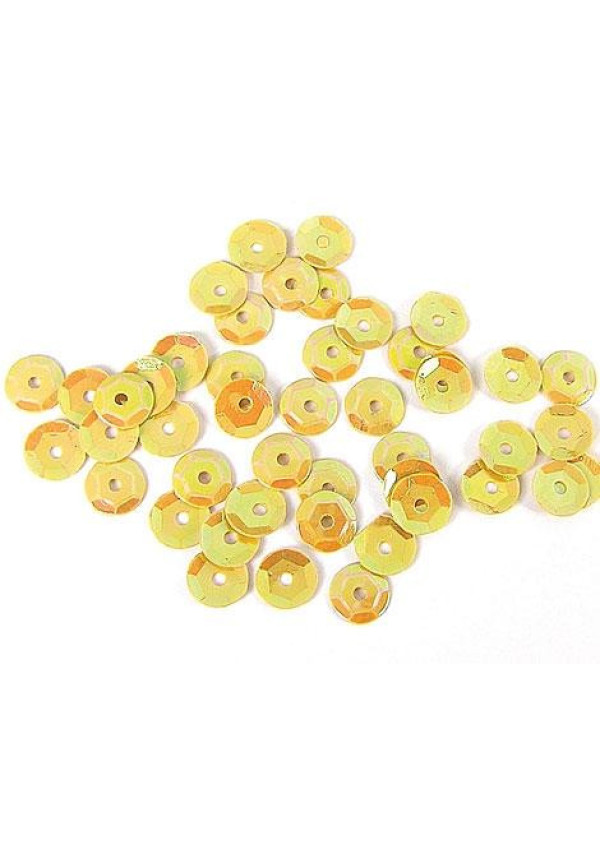 Lentejuela aurora boreale amarillo 7mm. 