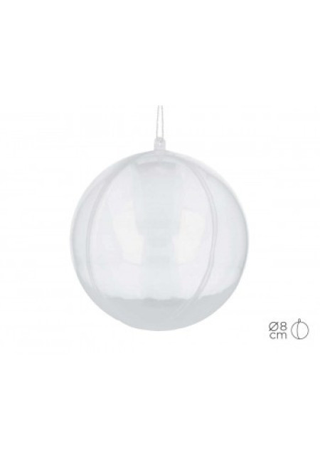 Bola plástica transparente 8 cms