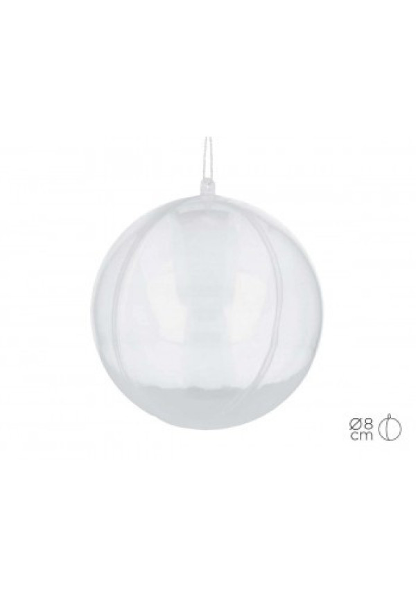 Bola plástica transparente 8 cms