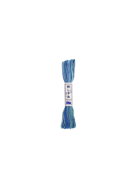 Hilo para Sashiko color azul-esmeralda-turquesa