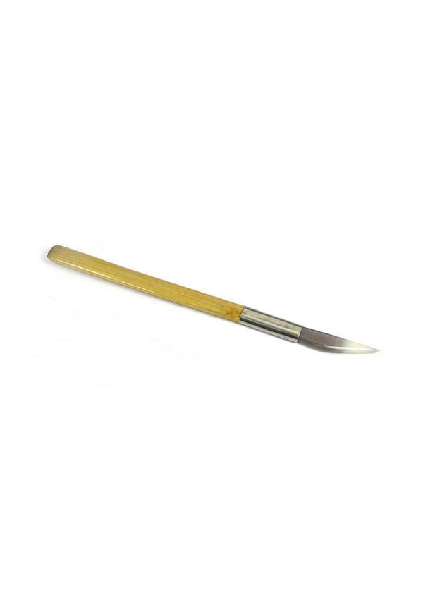 Bruñidor - plegador  punta de ágata ancha 19cm.