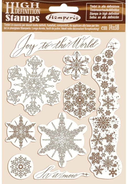 Set de Sellos de caucho copos de nieve