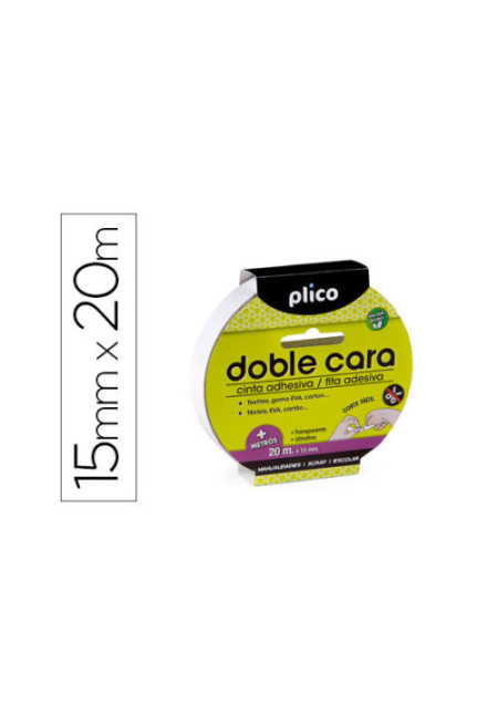 Cinta doble cara 15 mm x 20m