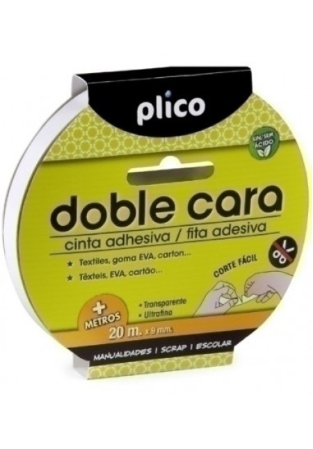 Cinta doble cara 9 mm x 20m