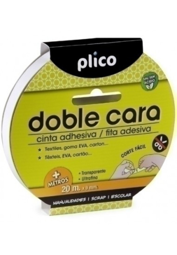 Cinta doble cara 9 mm x 20m