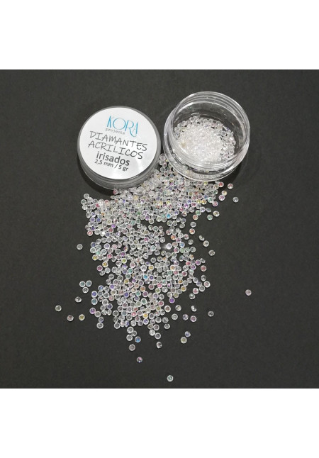 Diamantes acrílicos irisados