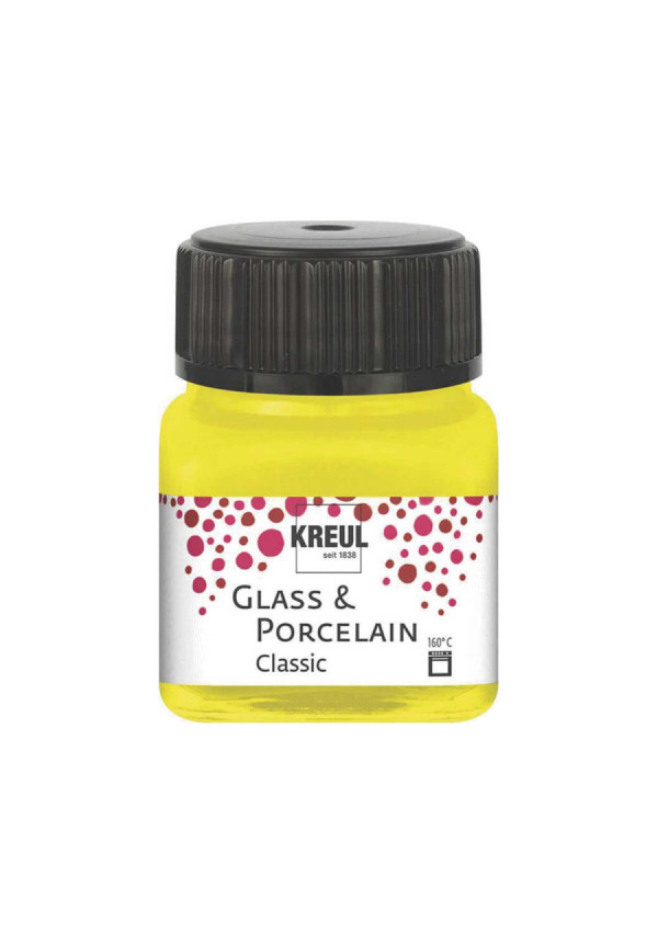 Pintura vidrio y porcelana GLASS&PORCELAIN Classic brillante amarillo canario 20ml.