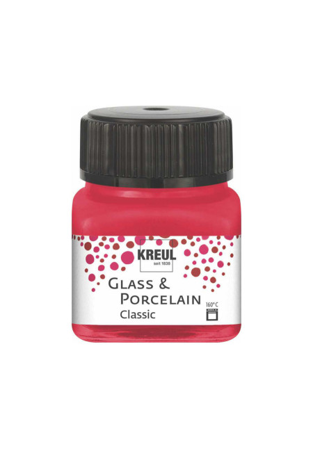 Pintura vidrio y porcelana GLASS&PORCELAIN Classic brillante rojo carmín 20ml. Pintura vidrio y porcelana GLASS&PORCELAIN Classic brillante rojo carmín 20ml.