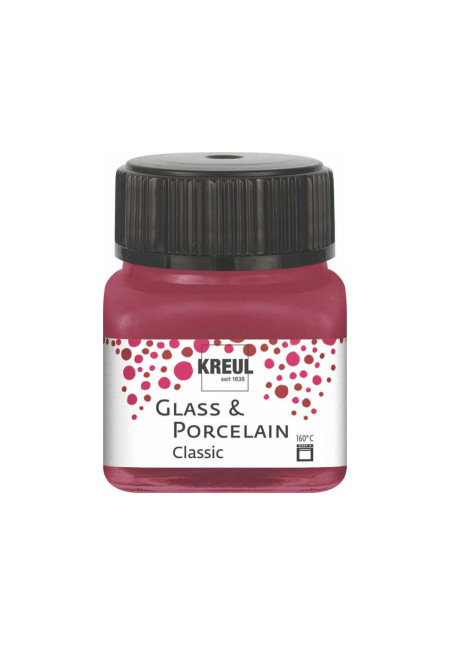 Pintura vidrio y porcelana GLASS&PORCELAIN Classic brillante granate 20ml.
