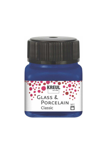 Pintura vidrio y porcelana GLASS&PORCELAIN Classic brillante azul real 20ml.