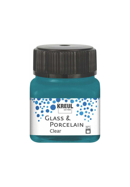 Pintura vidrio y porcelana GLASS&PORCELAIN Clear translúcida azul turquesa 20ml. Pintura vidrio y porcelana GLASS&PORCELAIN Clear translúcida azul turquesa 20ml.