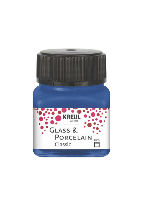 Pintura vidrio y porcelana GLASS&PORCELAIN Classic brillante azul cobalto 20ml.