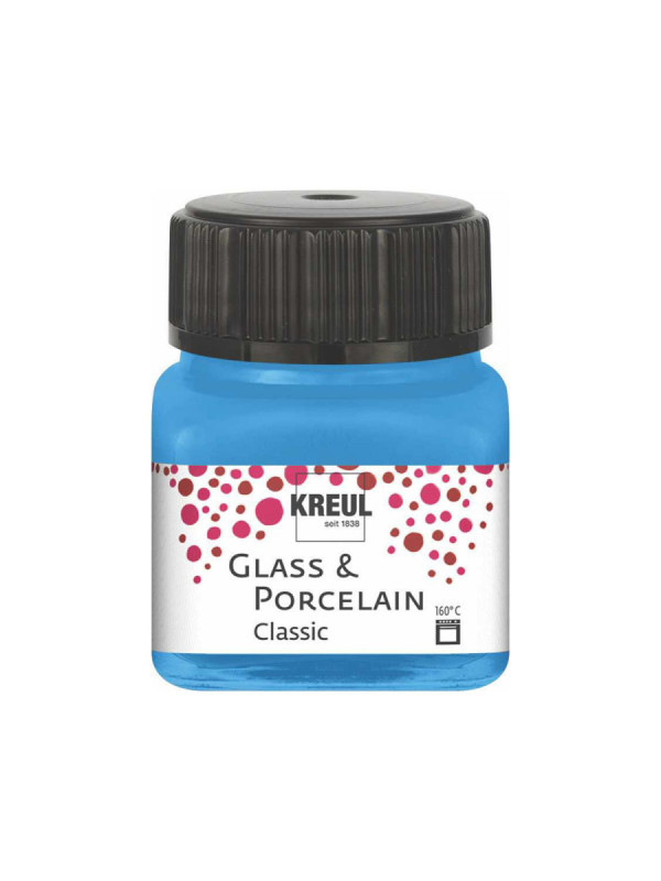 Pintura vidrio y porcelana GLASS&PORCELAIN Classic brillante azul claro 20ml.
