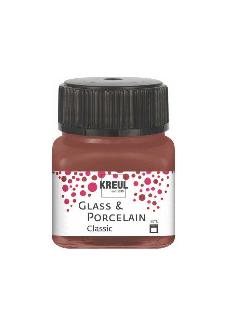 Pintura vidrio y porcelana GLASS&PORCELAIN Classic brillante coñac 20ml.
