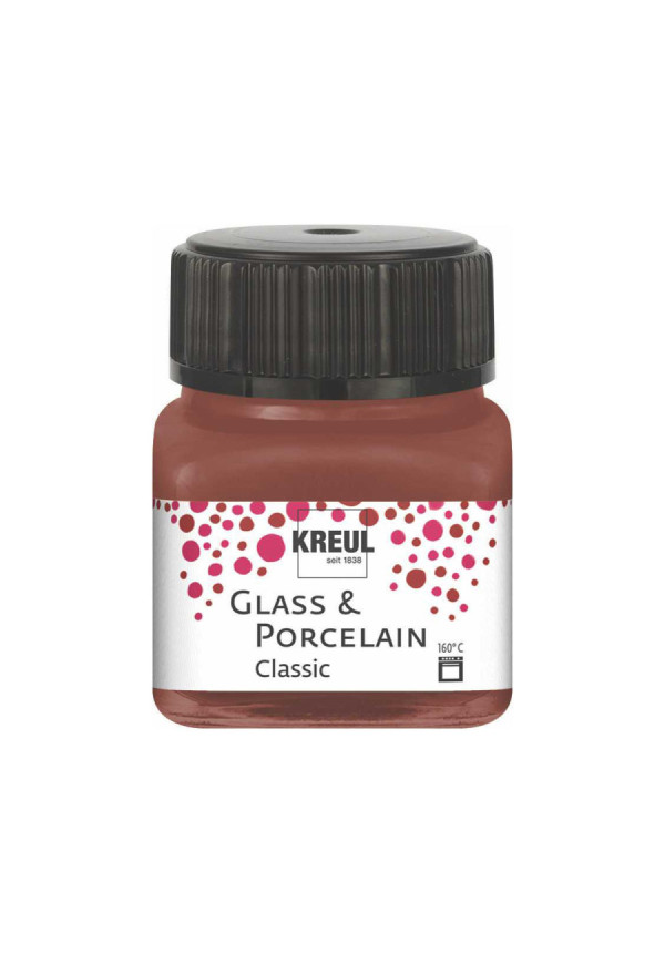Pintura vidrio y porcelana GLASS&PORCELAIN Classic brillante coñac 20ml.