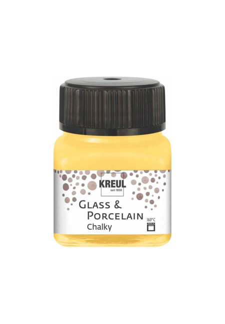 Pintura vidrio y porcelana GLASS & PORCELAIN Chalky mate Amarillo safran 20ml.