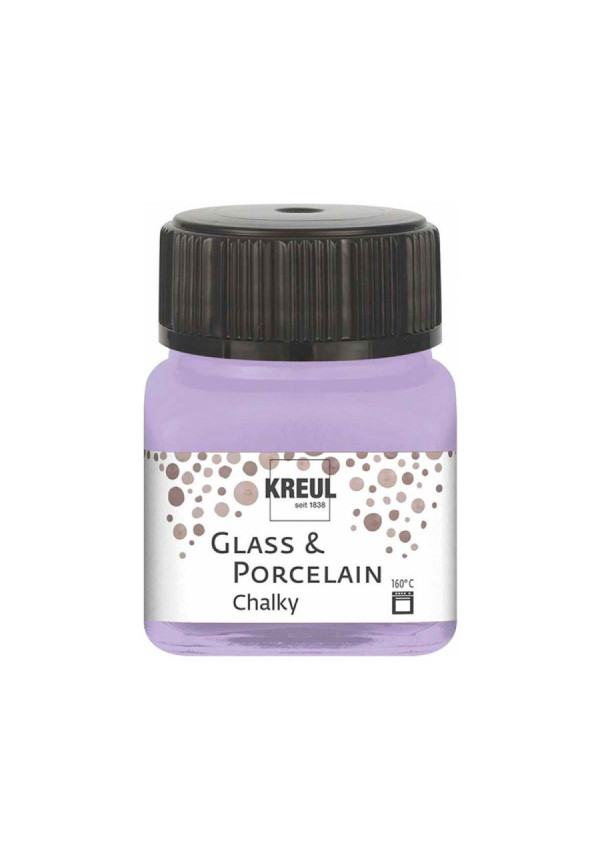 Pintura vidrio y porcelana GLASS & PORCELAIN Chalky mate Lavanda 20ml.