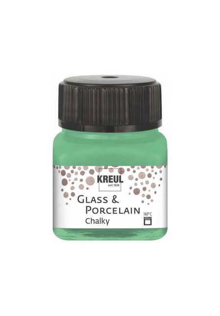 Pintura vidrio y porcelana GLASS & PORCELAIN Chalky mate Verde suave 20ml.