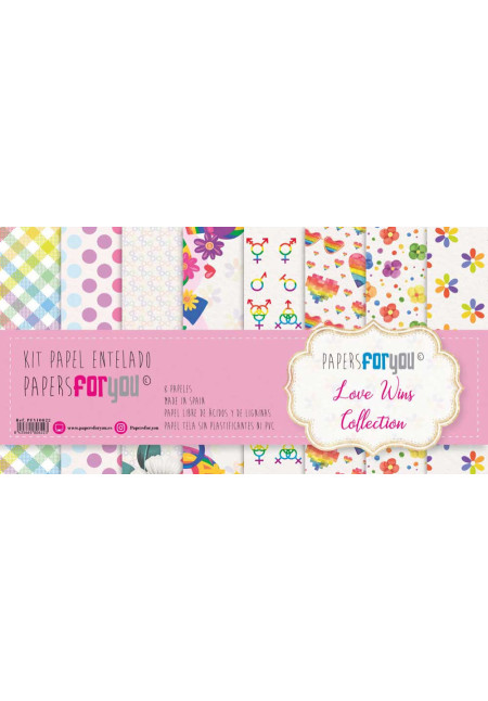  Kit 8 Papel Scrap Tela 125gr 12″x12″ 