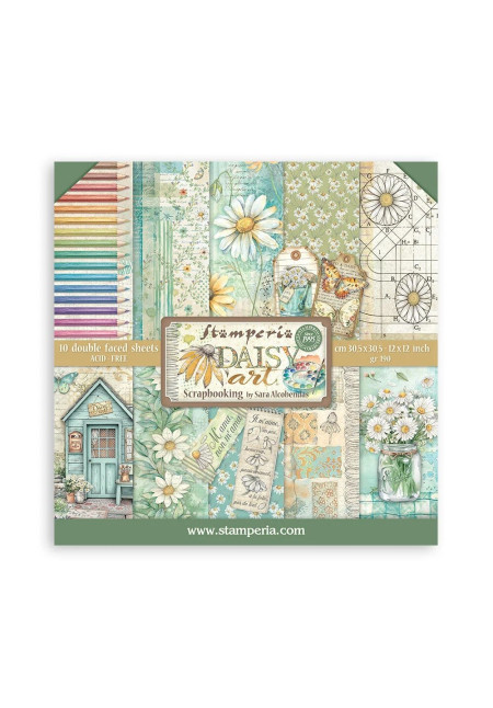 Paquete de papel Daisy Art de 12x12 pulgadas Paquete de papel Daisy Art de 12x12 pulgadas