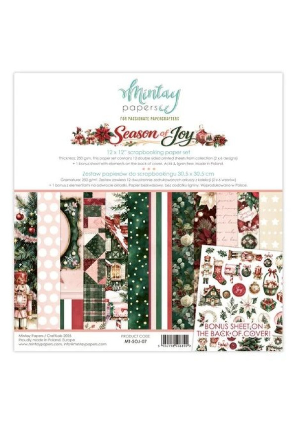 Juego de papeles para scrapbooking 