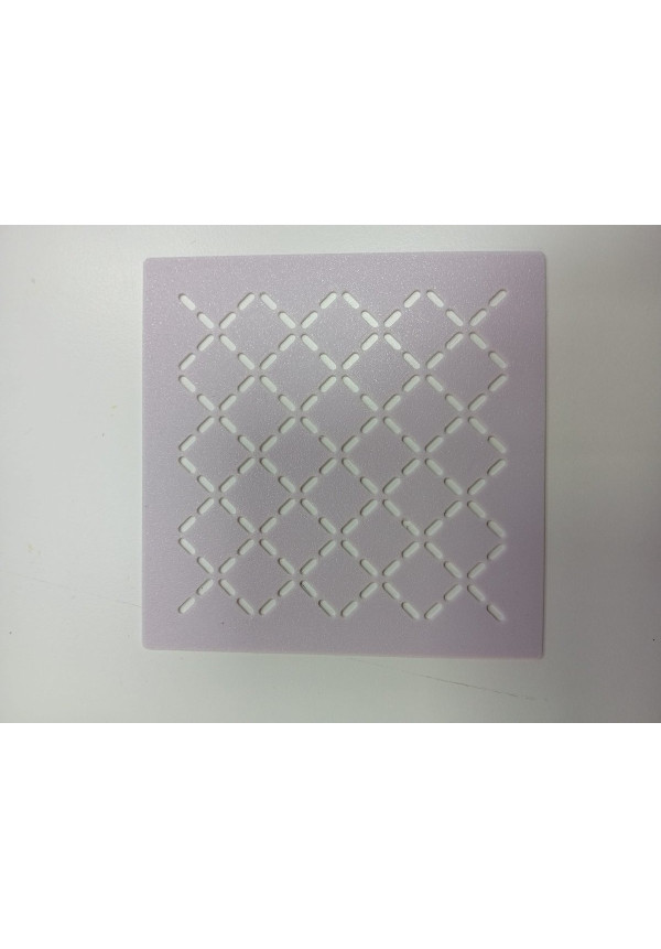 Plantilla sashiko 3d Rombo violeta