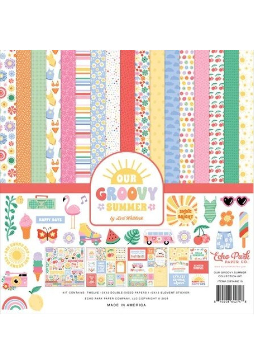 Nuestro kit de colección Groovy Summer de 12x12 pulgadas
