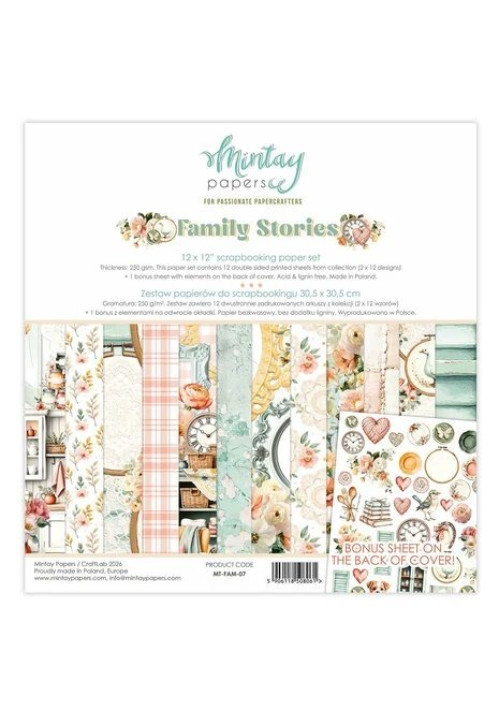 Juego de papeles para scrapbooking 