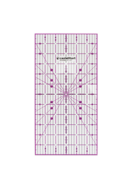 Regla Patchwork · 6"x12" · Medidas en pulgadas