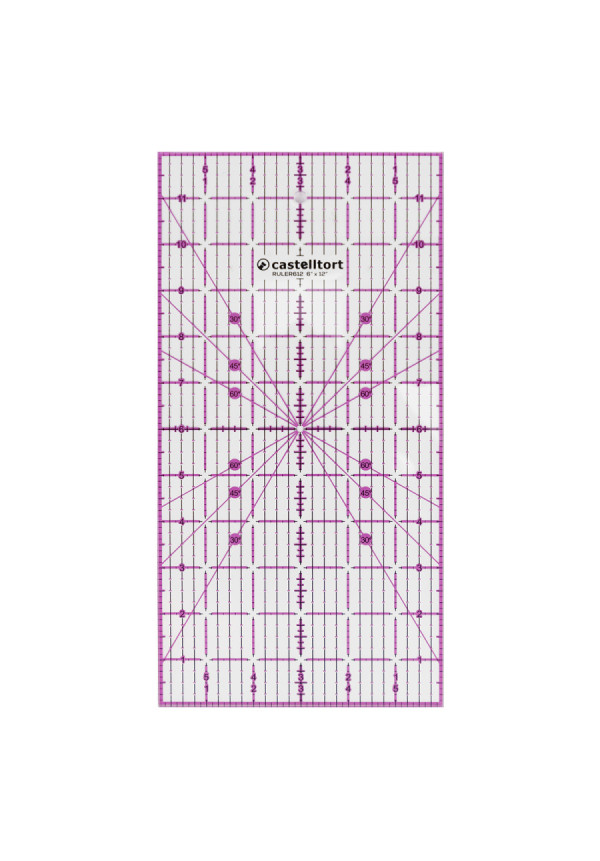 Regla Patchwork · 6"x12" · Medidas en pulgadas