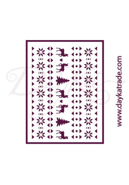 Stencil A5 Dayka FONDO NAVIDAD