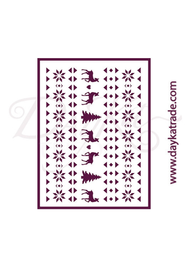 Stencil A5 Dayka FONDO NAVIDAD